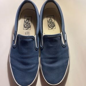 Used blue slip on vans *size 8 women*